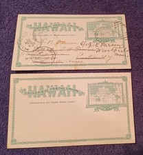 1894 1897 era 2c Hawaii Postal Card Lot Kauai ? Honolulu Northampton Many Stamps picture