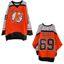 Custom Doug The Thug Glatt #69 Hockey Jersey Movie Goon Orangetown With Patch picture