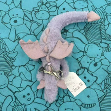 NEW Jellycat Purple Dragon Bag Charm Plush Keychain NWT Dust Bag Gift Toy Cute picture