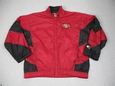 Vintage San Francisco 49ers Jacket Men Large Red Black NFL Football Starter picture