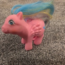 Vintage 1984 Hasbro My Little Pony G1 Baby Brightbow Pink Pegasus Rainbow picture