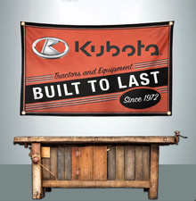 KUBOTA 3' X 5' BANNER FLAG VINTAGE LOOK picture