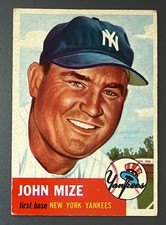 1953 Topps Johnny Mize #77 HOF New York Yankees VG/EX picture