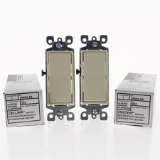 Leviton 5603-2A Almond 3-Way Decora Rocker Wall Light Switches 15A 2-pack picture