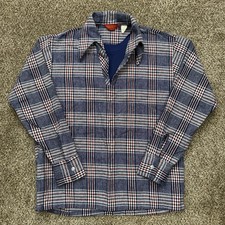 Vintage Sears The Mens Store Plaid Pullover Shirt Men's Medium 80s Made in USA picture