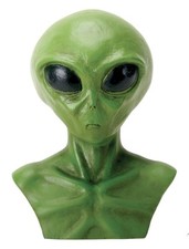 Summit Collection Green Alien Head Bust Figurine 4