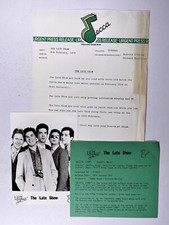 The Late Show Press Release And Photo The Darts Original Major Tour Feb 1979 picture