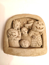 Vintage Carruth Studio Halloween Costume Trio Wall Plaque Decor 2008 Signed picture