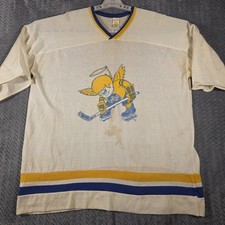 Vintage 1970s Minnesota Fighting Saints WHA Hockey Jersey Shirt Large READ picture