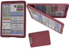Nursing Clipboard  -Rustic Red  -reference sheets -great for clinical picture