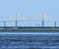 Sunshine Skyway Bridge Original Photo Printed on Giclee Archival Canvas 16