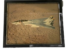 Vintage F-14A TOMCAT IN FLIGHT F-14 Framed Photo Print US Air Force picture