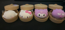 Sanrio Hello Kitty Dumpling Squishy Toys Lot of 4 w/ Containers picture