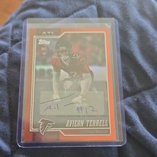 Topps 2026 flagship Avieon Terrell RC Auto Atlanta Falcons 17 /25 first on print picture