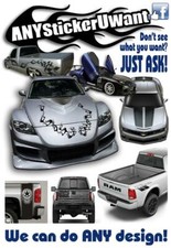 Custom Side Graphic Vinyl Decals fits 2003 Mitsubishi Lancer OZ Rally picture