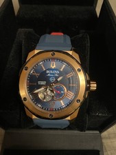 Bulova 98A227 Marine Star Silicone Strap Watch 45mm Men's Automatic Watch -... picture