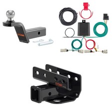 CURT Class 3 Tow Package Trailer Hitch, Wiring, Ball Mount - 13493, 56471, 45152 picture