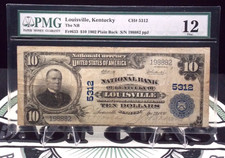 1902 $10 National Currency Bank Note *LOUISVILLE* KY Fr#633 PMG F12 CH#5312 Fine picture