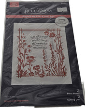 Spellbinders Betterpress Society Bloom With Happiness Plate & Die Set  Hot Foil picture