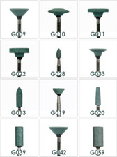 100 Pcs Dental Lab Quality Green Mounted Stones  picture
