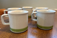 Vintage 1970s Spring Collection Stoneware Coffee Mugs - Set of 5 picture
