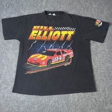 Vtg 1995 Bill Elliott NASCAR McDonalds Lightening T-shirt 1990s Tee Mens Xl picture