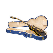 Crossrock Designer Series- Wooden Case for Les Paul Electric Guita-Vibrant Blue picture