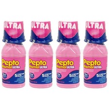 Pepto-Bismol Ultra Multi-Symptom Relief Liquid 4oz Lot of 4 picture