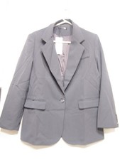 Dazy Womens Dark Gray Blazer One Button Size L picture