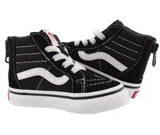 Vans Toddlers Sk8Hi Zip Shoes | Black/White | Authentic New picture