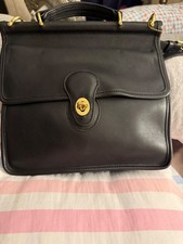 vintage coach bag leather black picture