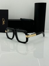 Cazal Glasses Leather Snakeskin Black Square Bold Eyeglasses picture