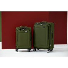 OLIVE GREEN - SAMSONITE SAIRE LTE SOFTSIDE EXPANDABLE LUGGAGE WITH SPINNER picture