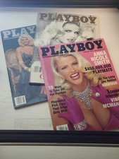 Vintage Anna Nicole Smith Playboy Magazine Lot of 3 March 92, June 93, Feb 2001 picture