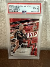 2025 PANINI WNBA VIP Gold RED SPARKLE /99 A'JA WILSON PSA 10 🔥 Pop 7. RARE  picture