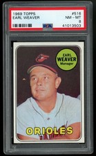 1969 Topps Earl Weaver PSA 8 Baltimore Orioles #516 Rookie HOF picture
