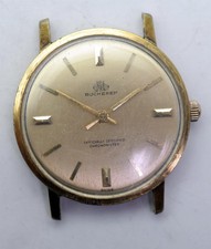 Vtg Men's BUCHERER Chronometer 34mm Watch Front Loader Automatic Runs  picture