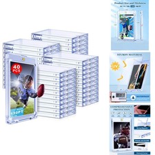 YZtree 130pt Magnetic Card Holder, 40 Pack One Touch Card Holders 40 Count picture