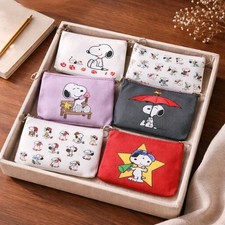 Cute Cartoon Dog Zipper Pouches Canvas Coin Purse Makeup Bag 6 U Pick NEW picture