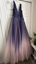 Mac Duggal Sleeveless Ombre Tulle Ball Gown Sz8 picture