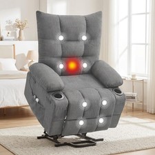 Oversized Power Lift Recliner Chair with Heat and Massage Electric Lift Recliner picture