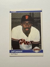 1985 Fleer Jeff Leonard #615 San Francisco Giants Baseball Card picture