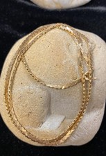 14K Solid Gold 18.5” Heart Triangle Link Chain Necklace C-link #106 picture
