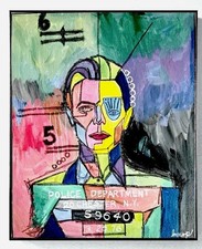 Original Bowie Painting Acrylic Contemporary Fine Art Decor Expressionist 16x20 picture