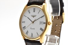 [Exc+5] LONGINES Grand Classic L156.4 White Dial Date Quartz Men's Watch JAPAN picture