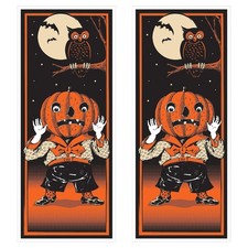 Beistle Vintage Halloween Door Cover – All-Weather Entrance Decoration with picture