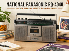 NATIONAL PANASONIC RQ-4040 🌈RaRe🌈 Vintage Stereo Cassette Radio Recorder picture