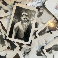 WWII Guam Lot 12 Original Shirtless GI Soldier Photos US Military Pacific picture