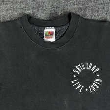 Vintage Saturday Night Live Sweatshirt Men’s M Black Embroidered Pullover 00s picture