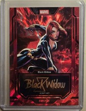 2025 Kakawow Cosmos Marvel Black Widow Ruby Red Script Art #CM-PR-07 51/75 picture